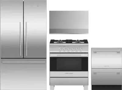 4 Piece Package Includes Refrigerator, Range, Hood And Dishwasher